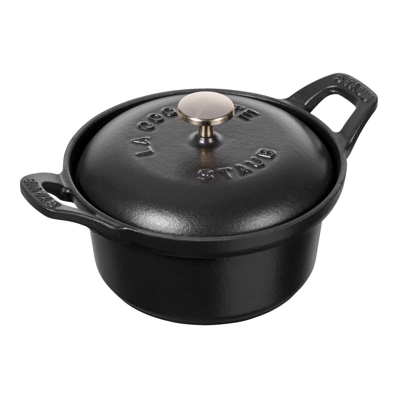 Staub LA COCOTTE 12cm Döküm Tencere Siyah 500ml Yuvarlak