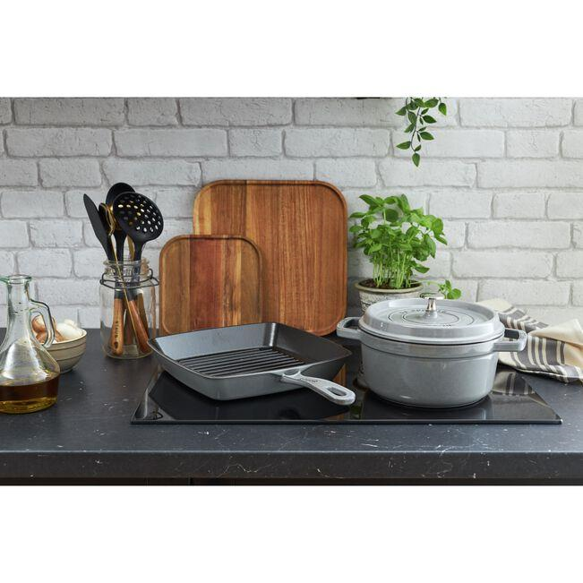 Staub La Cocotte 18cm 1,7Lt Grafit Gri Yuvarlak Döküm Tencere - 405094840
