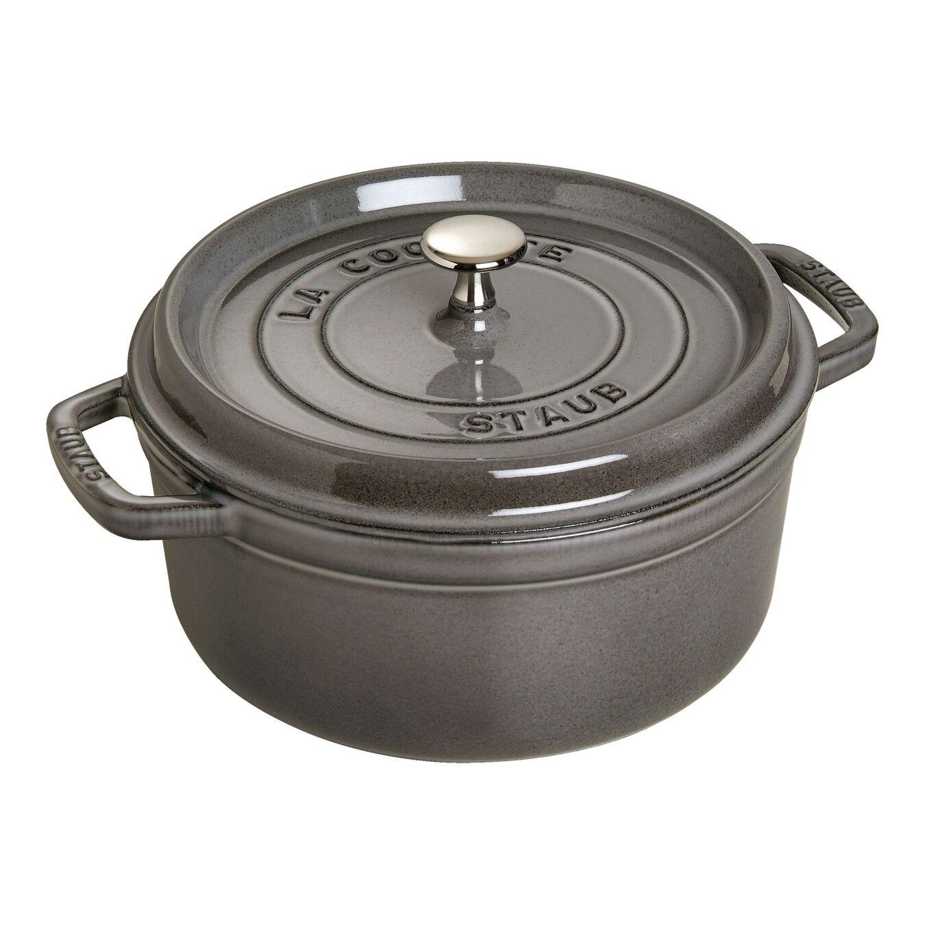 Staub La Cocotte 18cm 1,7Lt Grafit Gri Yuvarlak Döküm Tencere - 405094840