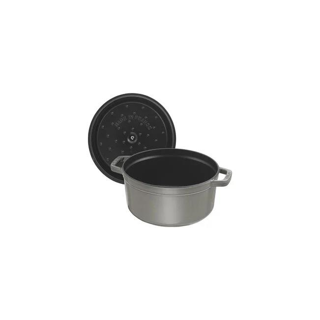 Staub La Cocotte 18cm 1,7Lt Grafit Gri Yuvarlak Döküm Tencere - 405094840
