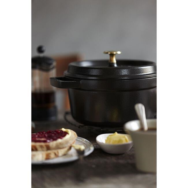 Staub La Cocotte 18cm 1,7Lt Siyah Yuvarlak Döküm Tencere - 405094850
