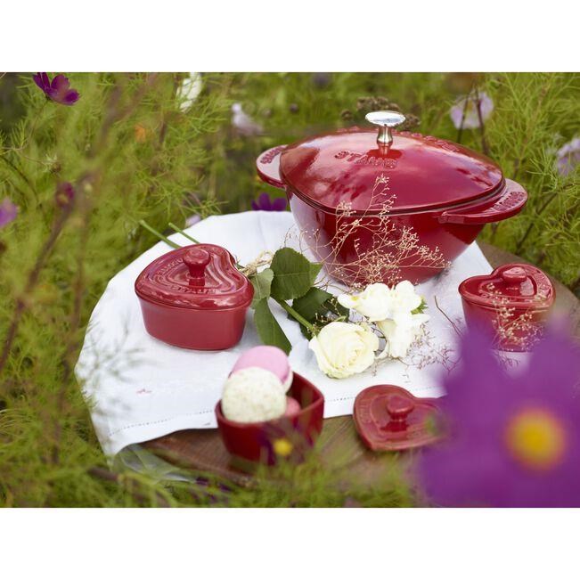Staub La Cocotte 20cm 1,75Lt. Kalp Döküm Tencere Kiraz - 405097980