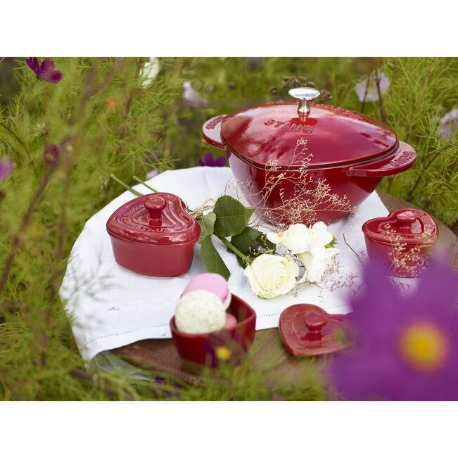 Staub La Cocotte 20cm 1,75Lt. Kalp Döküm Tencere Kiraz - 405097980