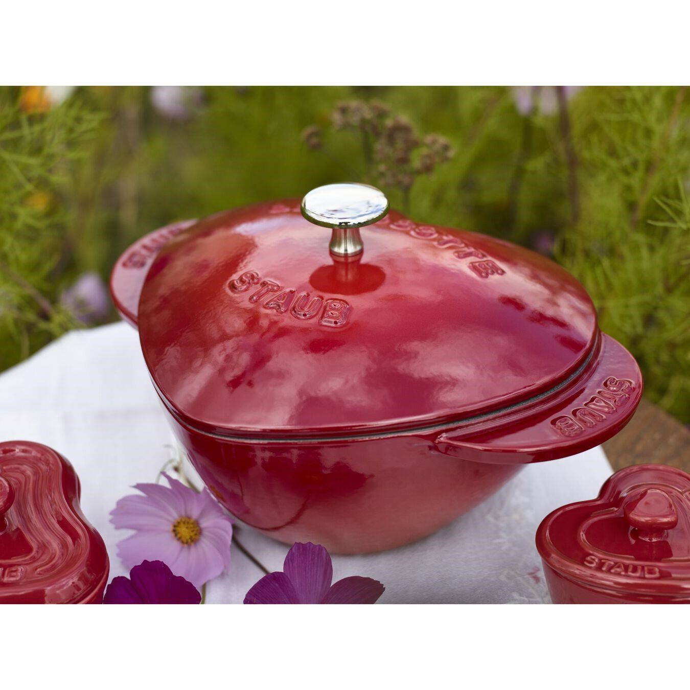 Staub La Cocotte 20cm 1,75Lt. Kalp Döküm Tencere Kiraz - 405097980