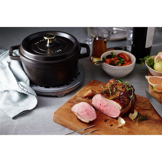 Staub La Cocotte 20cm 2,2Lt. Yuvarlak Siyah Döküm Tencere - 405094870
