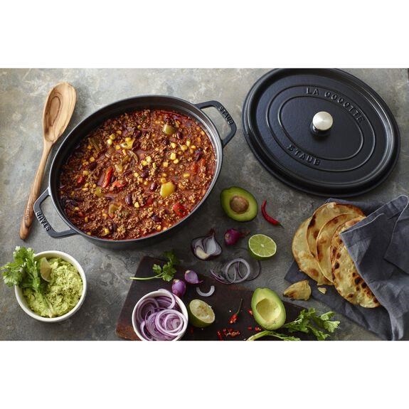 Staub La Cocotte 27cm Siyah Döküm Tencere 3,25L Oval 
