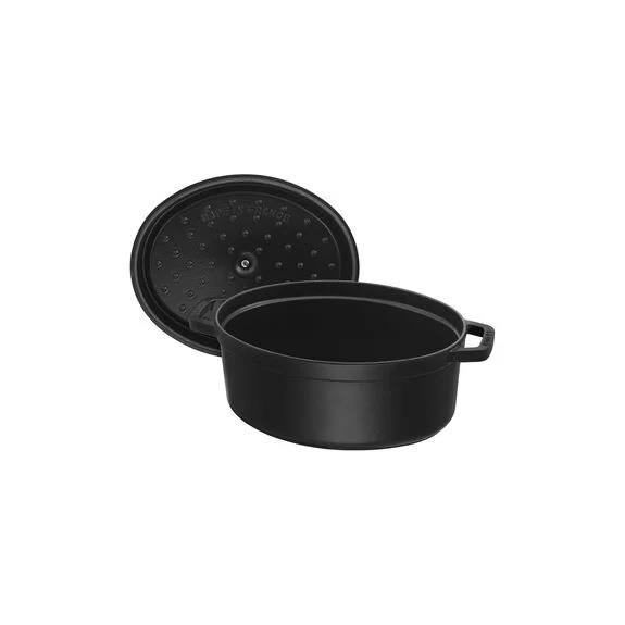 Staub La Cocotte 27cm Siyah Döküm Tencere 3,25L Oval 