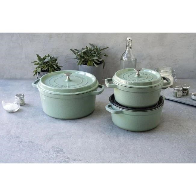 Staub LA COCOTTE 28 Cm 6,75Lt Adaçayı Yuvarlak Döküm Tencere - 405087070