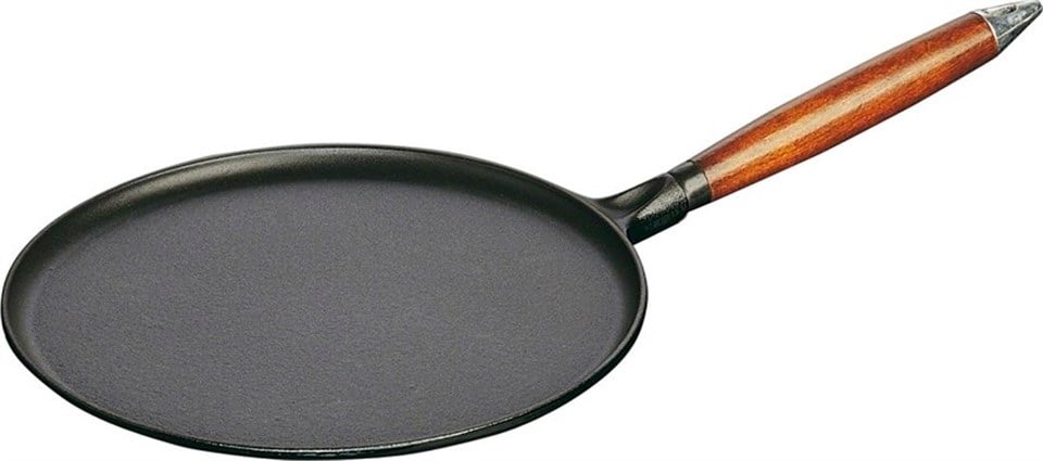 Staub LA COCOTTE 28cm Krep Tavası Ahşap Tutacaklı Döküm Demir