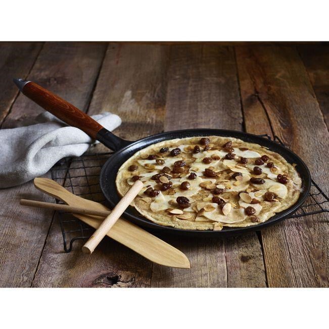 Staub LA COCOTTE 28cm Krep Tavası Ahşap Tutacaklı Döküm Demir