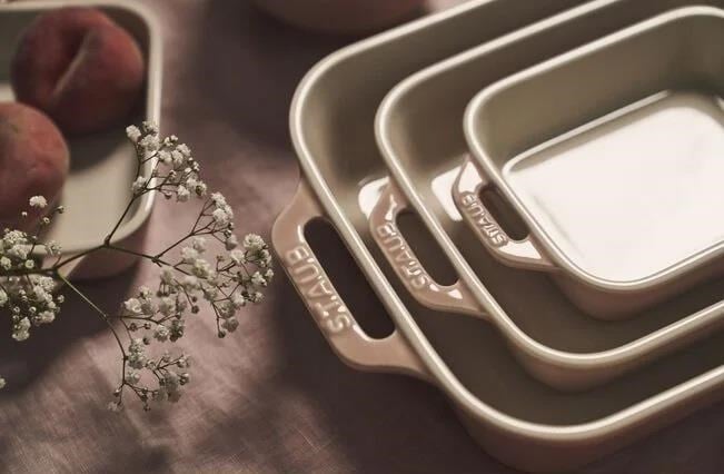 STAUB SERAMİK DİKDÖRTGEN FIRIN KABI SETİ 3 PRÇ PEMBE - 1025099