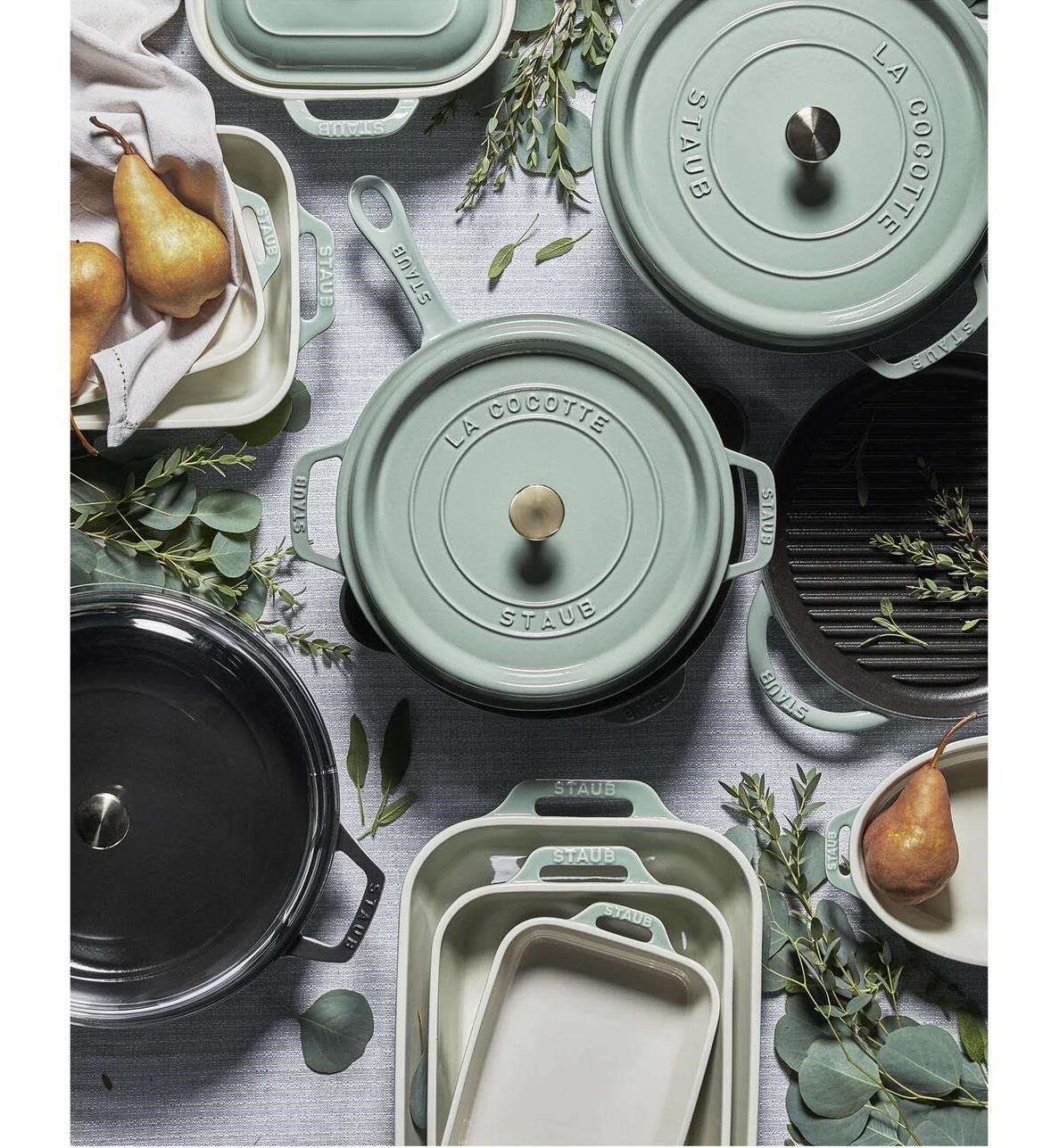 STAUB SERAMİK DİKDÖRTGEN FIRIN KABI SETİ 2 PRÇ OKALİPTÜS - 405087290