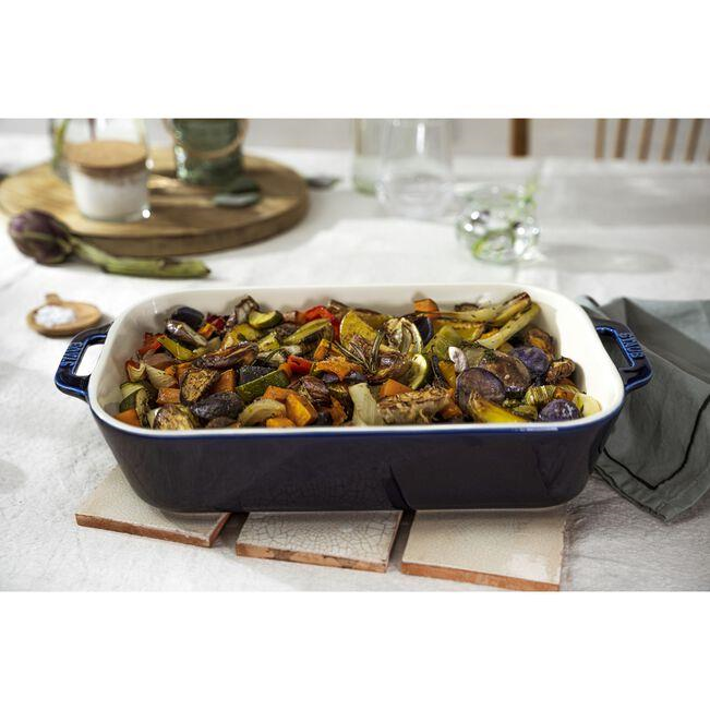 Staub Seramik Fırın Kabı 34 X 24cm Koyu Mavi- 405111490