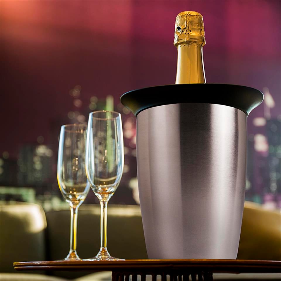 Vacu Vin Aktif Şampanya Soğutucu, Elegant Paslanmaz Çelik, Kutulu