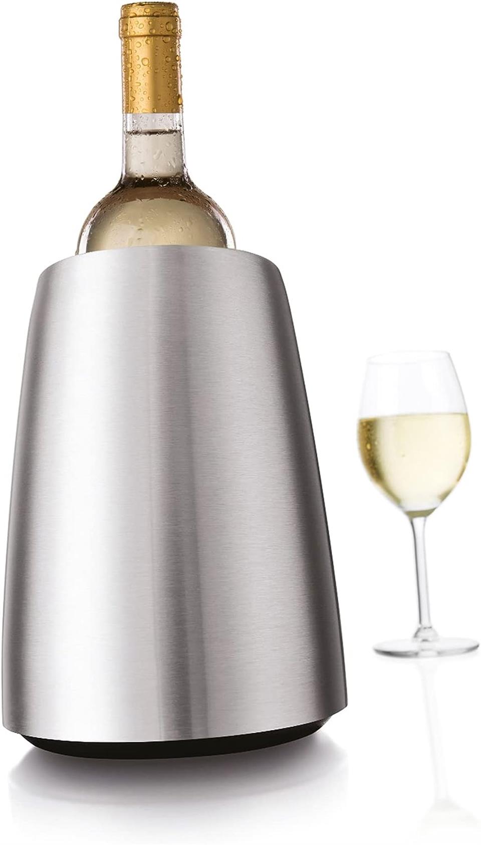 Vacu Vin Aktif Soğutucu, Elegant Paslanmaz Çelik, Kutulu