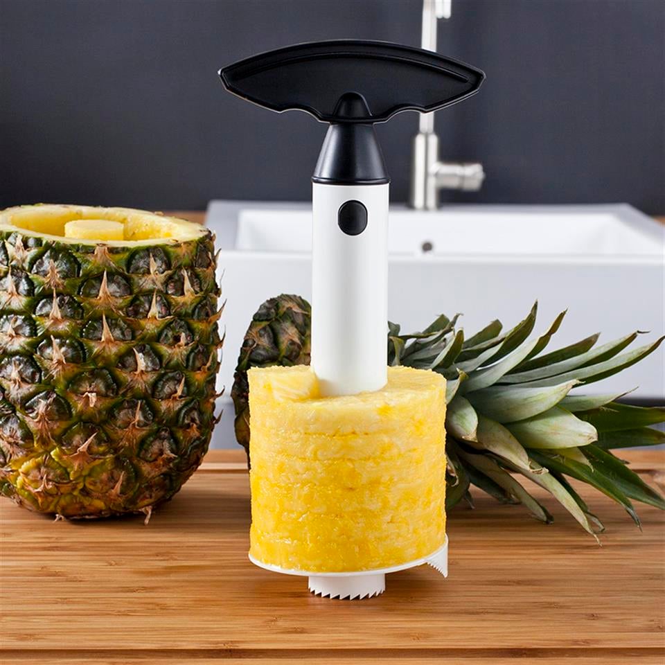 Vacu Vin Ananas Dilimleyici, Siyah & Beyaz