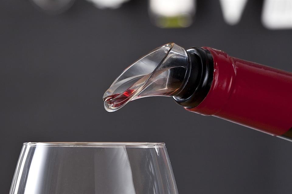 Vacu Vin Şarap Servis, Kristal, Siyah (2 parça)
