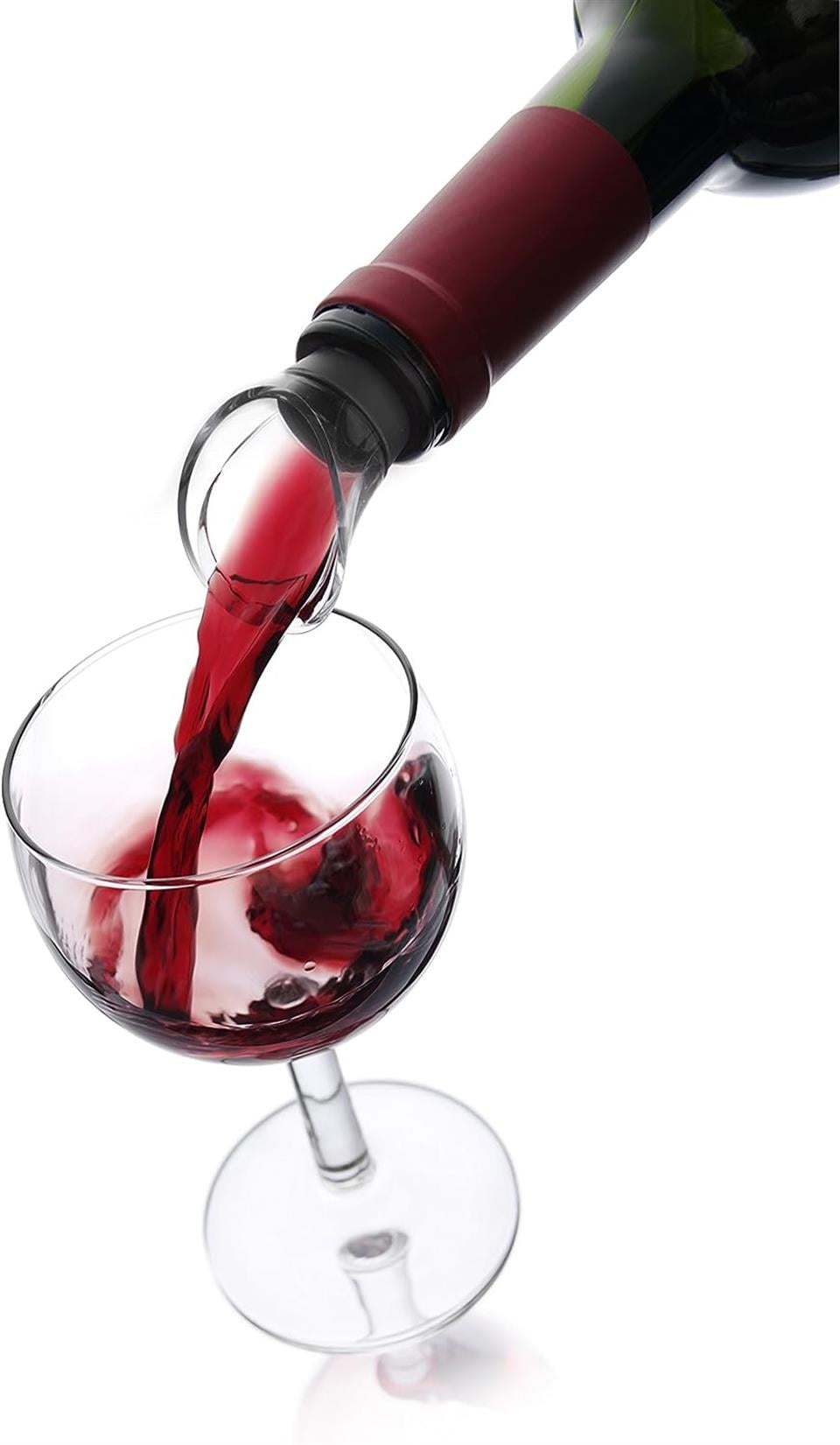 Vacu Vin Şarap Servis, Kristal, Siyah (2 parça)