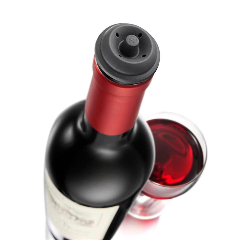 Vacu Vin Vakum Şarap Tıpası, Gri (10 Parça)