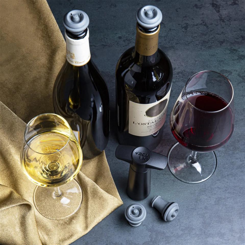 Vacu Vin Vakum Şarap Tıpası, Gri (2 parça) - 8840612