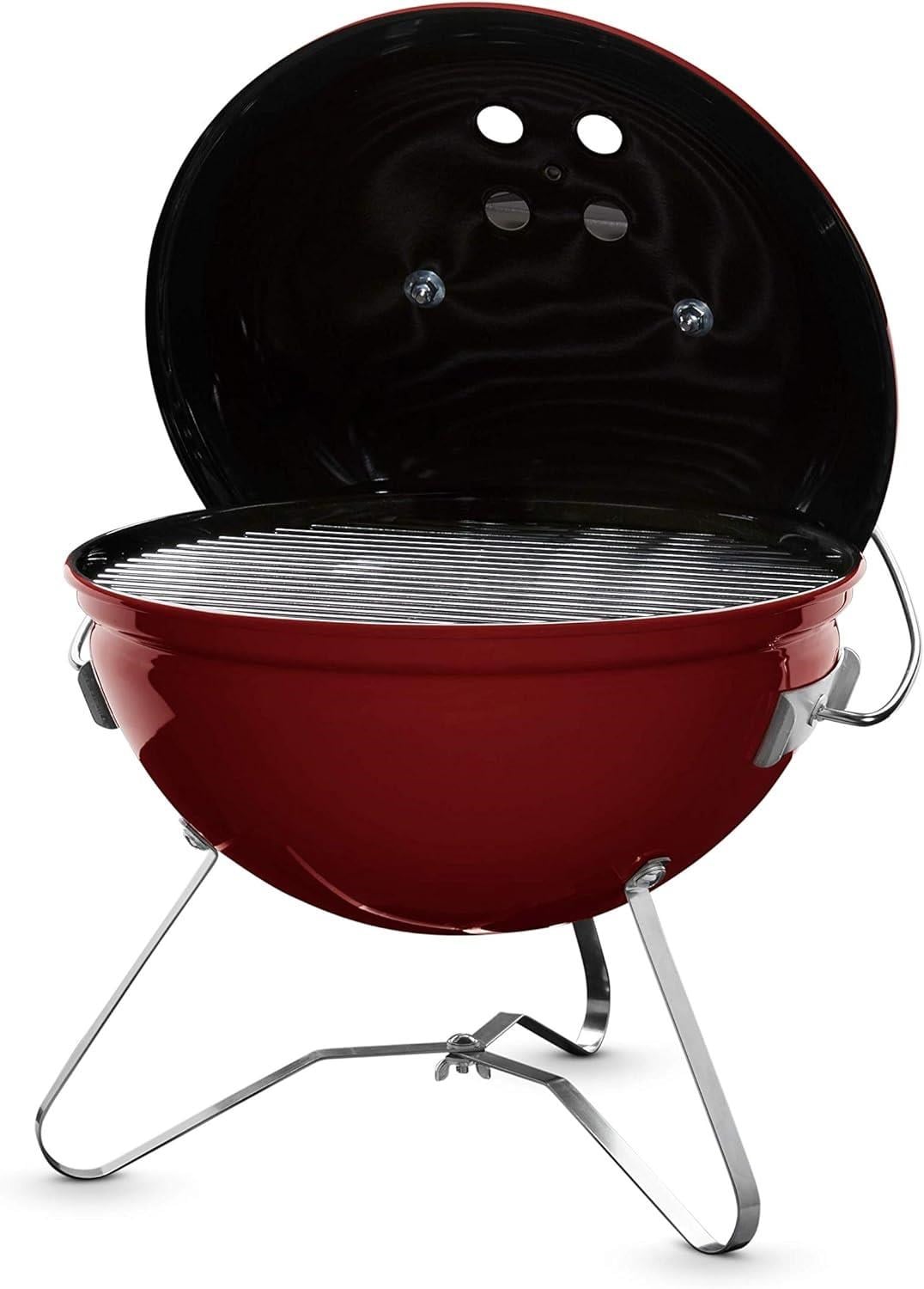 Weber 1123004 Kırmızı Kömürlü Mangal Barbekü - Smokey Joe® Premium, Crimson