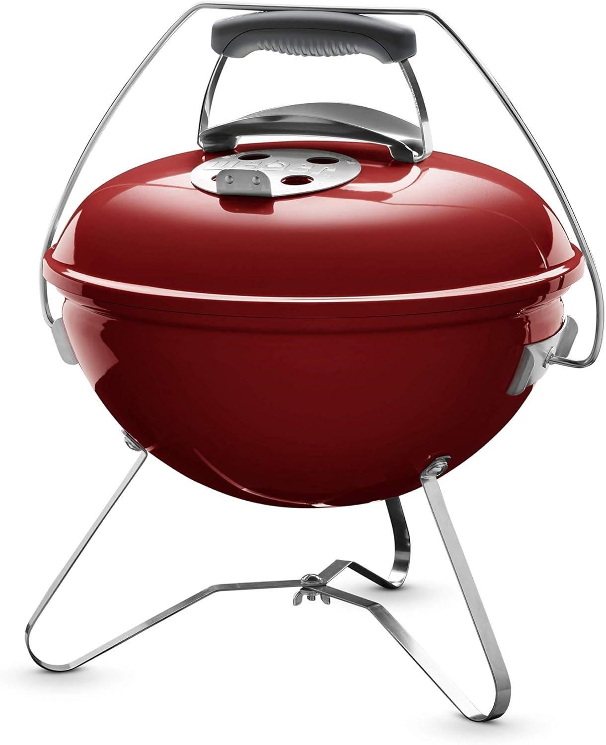Weber 1123004 Kırmızı Kömürlü Mangal Barbekü - Smokey Joe® Premium, Crimson