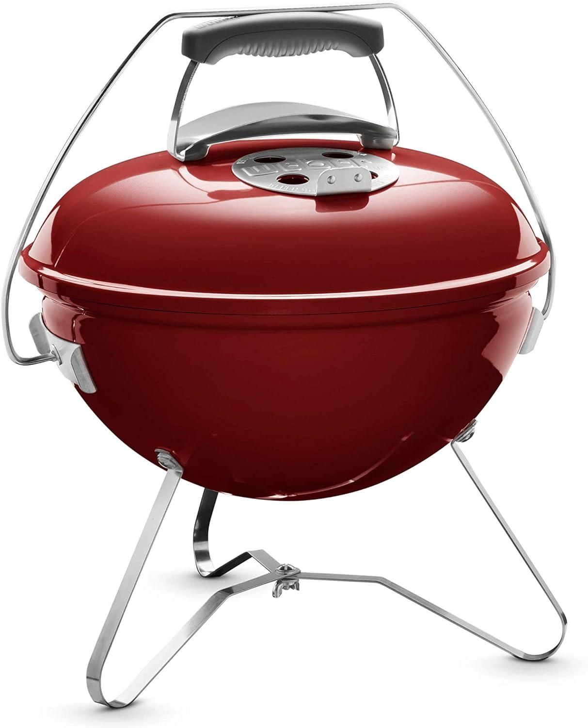 Weber 1123004 Kırmızı Kömürlü Mangal Barbekü - Smokey Joe® Premium, Crimson