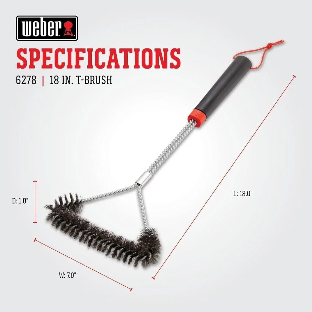 Weber 46 cm Three-Sided Grill Brush - Üç Taraflı Mangal Izgara Fırçası 45 Cm - 6278