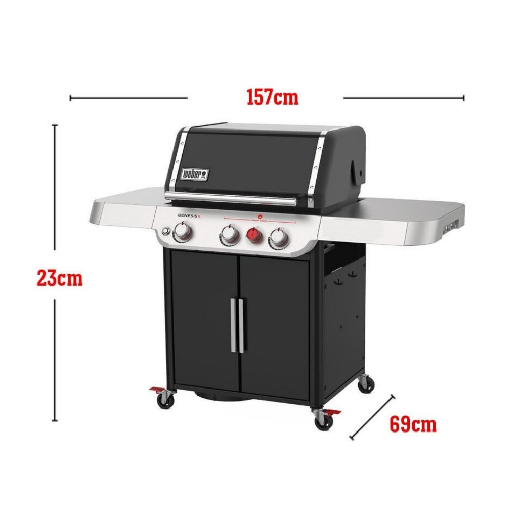 Weber Genesis E-325s Gazlı Mangal Siyah - 35310075