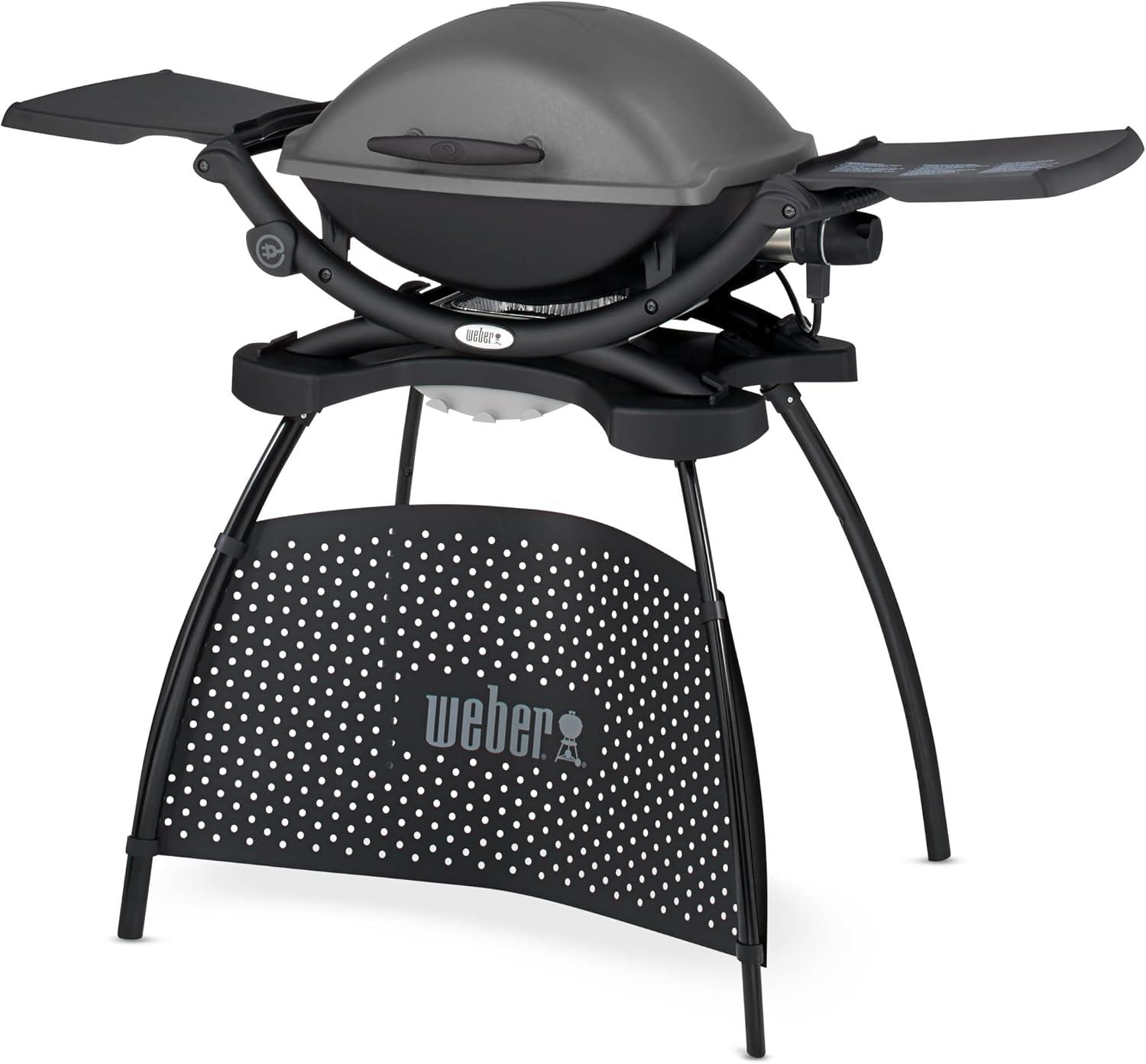 Weber Q 2400 Elektrikli Mangal Koyu Gri Stand ve Yan Tezgahlı - 55020879