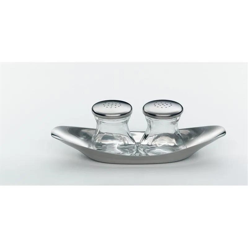 WMF Wagenfeld Cam & Cromargan Tabanlı Tuzluk Biberlik Set