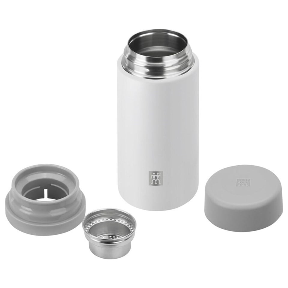 Zwilling 420 Ml Thermo Çay Demlikli Matara Beyaz-Gri