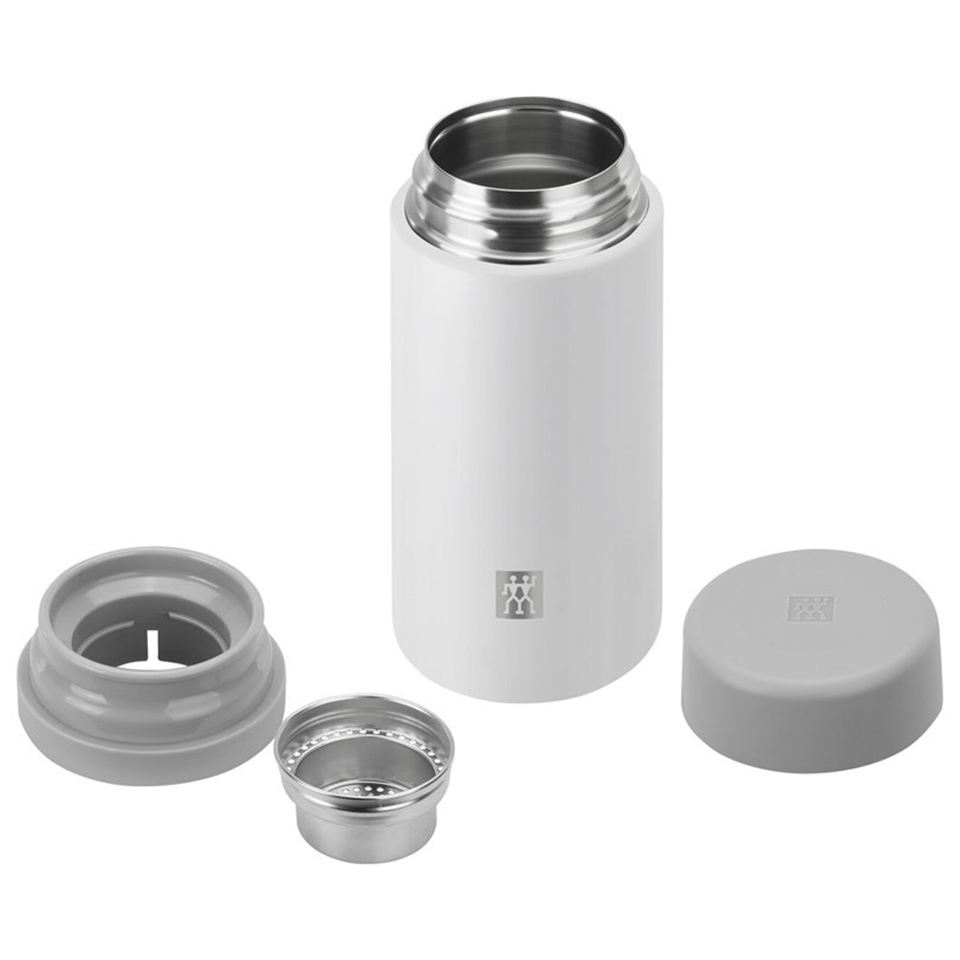 Zwilling 420 Ml Thermo Çay Demlikli Matara Beyaz-Gri