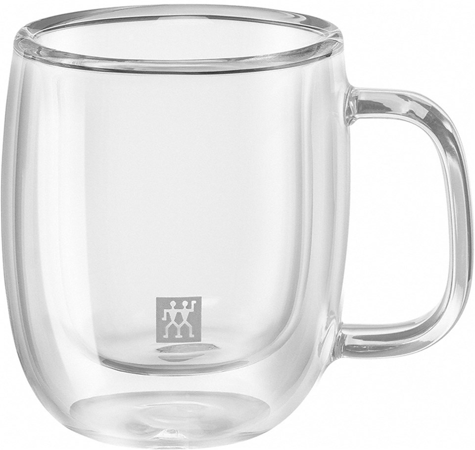Zwilling Çift Camlı Kulplu 2'Li Espresso Bardak Seti - 80 ML