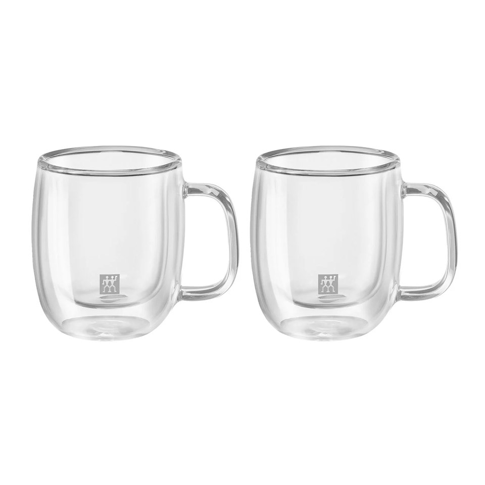 Zwilling Çift Camlı Kulplu 2'Li Espresso Bardak Seti - 80 ML