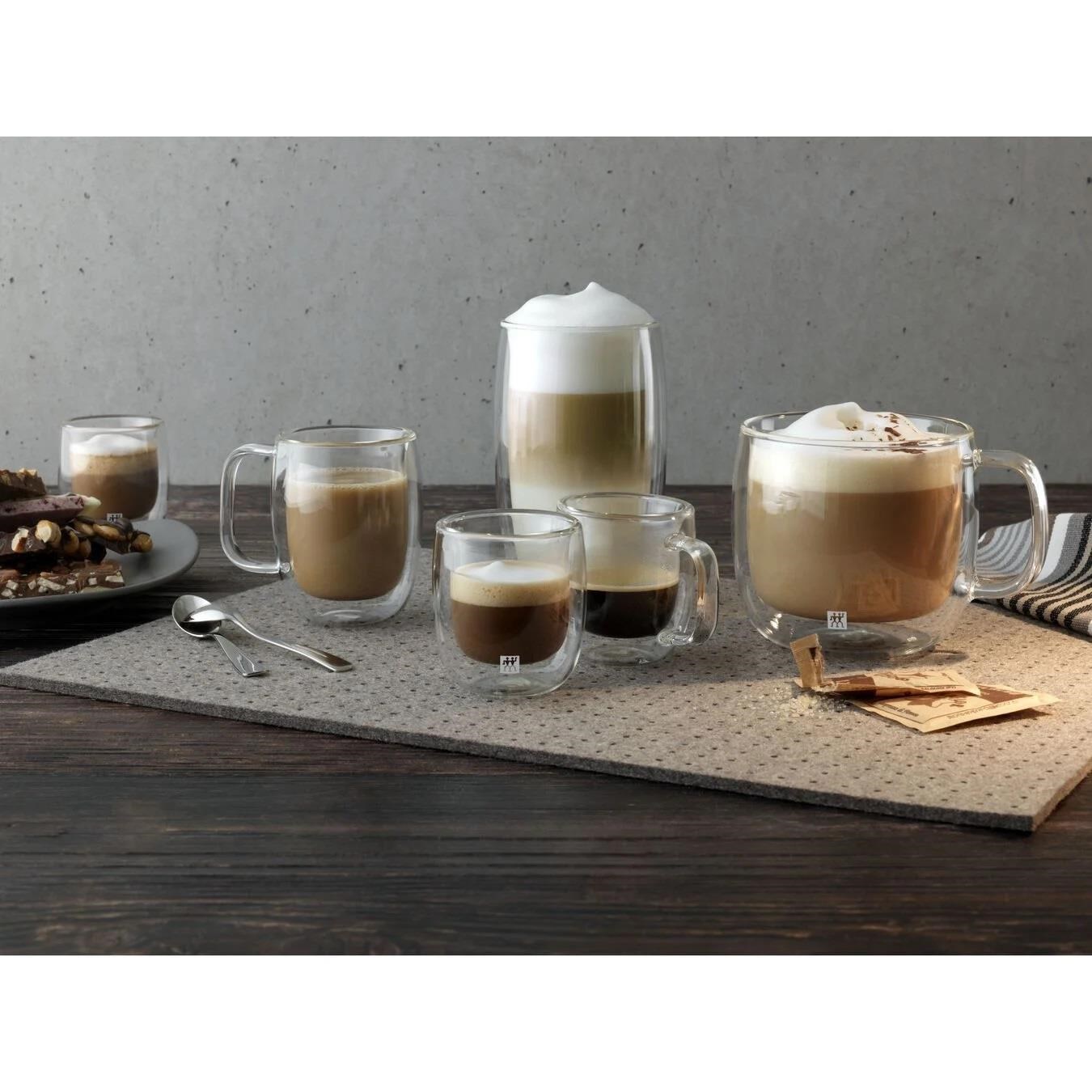 Zwilling Çift Camlı Kulplu 2'Li Espresso Bardak Seti - 80 ML