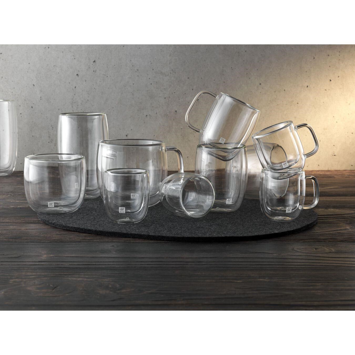 Zwilling Çift Camlı Kulplu 2'Li Espresso Bardak Seti - 80 ML