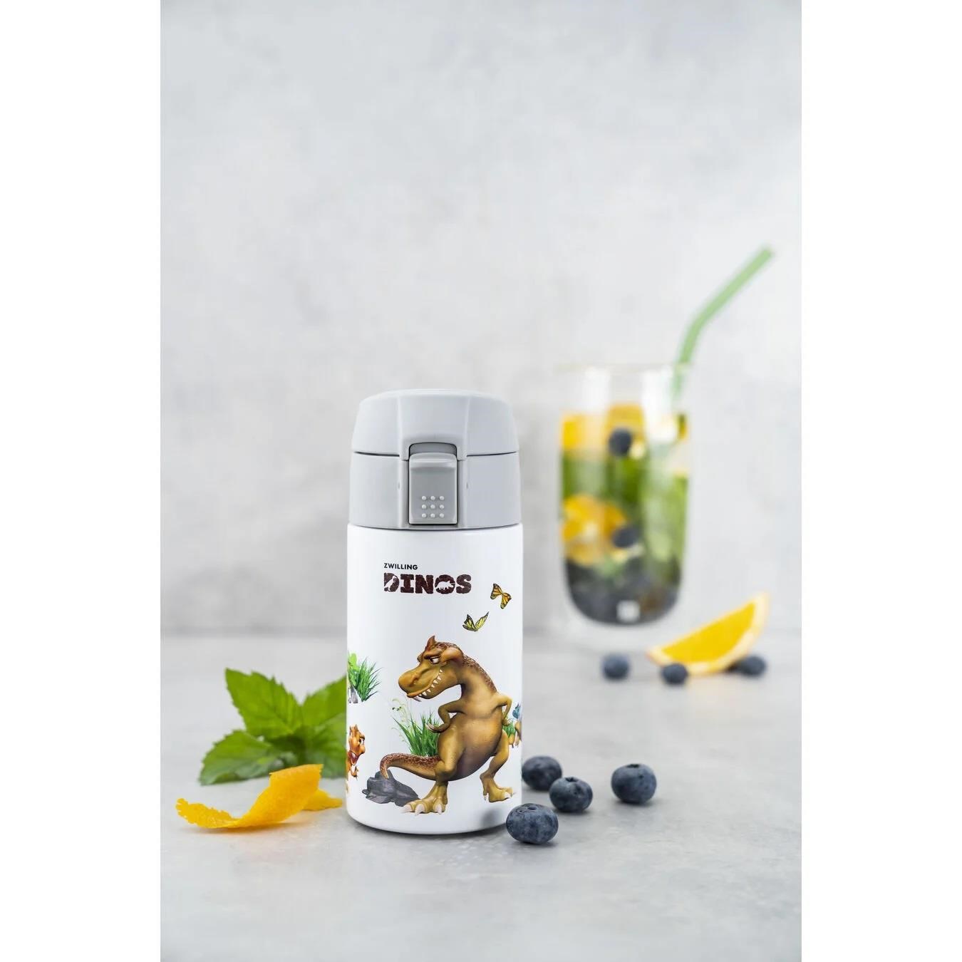 ZWILLING DİNOS MATARA 350 ML PASLANMAZ ÇELİK BEYAZ GRİ