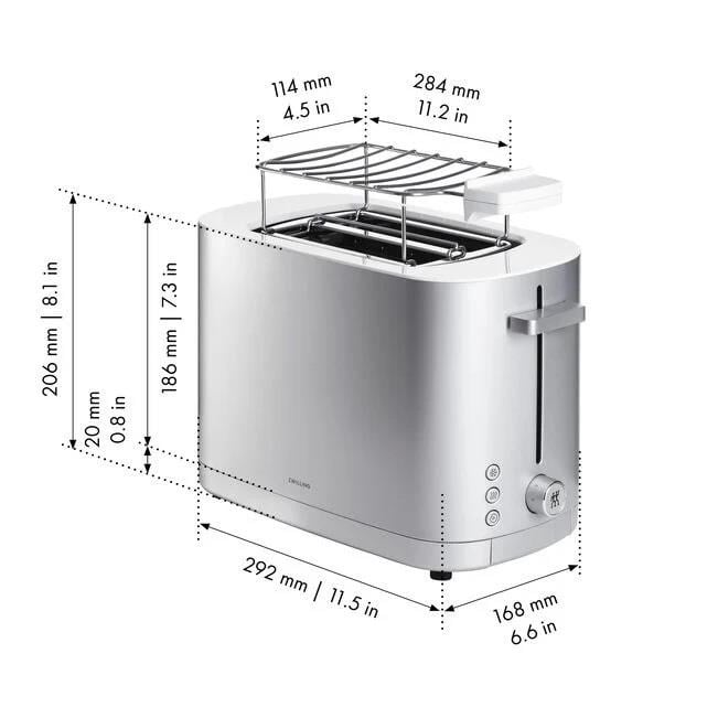 Zwilling Enfinigy Ekmek Kızartma Makinesi Çörek Isıtıcılı 2 Yuva 2 Dilim - 530080000