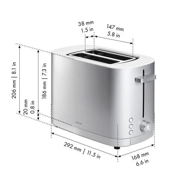 Zwilling Enfinigy Ekmek Kızartma Makinesi Çörek Isıtıcılı 2 Yuva 2 Dilim - 530080000