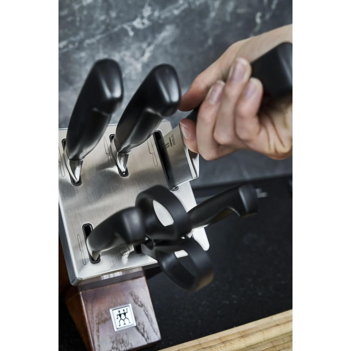 ZWILLING FOUR STAR 7-Parça Blok Bıçak Seti Kendinden Bilemeli Dişbudak Ağacı - 351450000