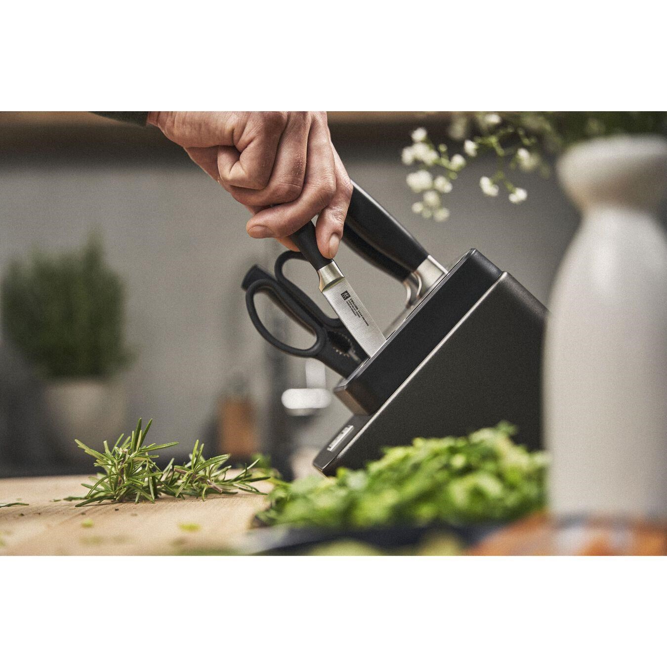 ZWILLING FOUR STAR 7-Parça Dişbudak Ağacı Blok Bıçak Seti Kendinden Bilemeli - 351487000