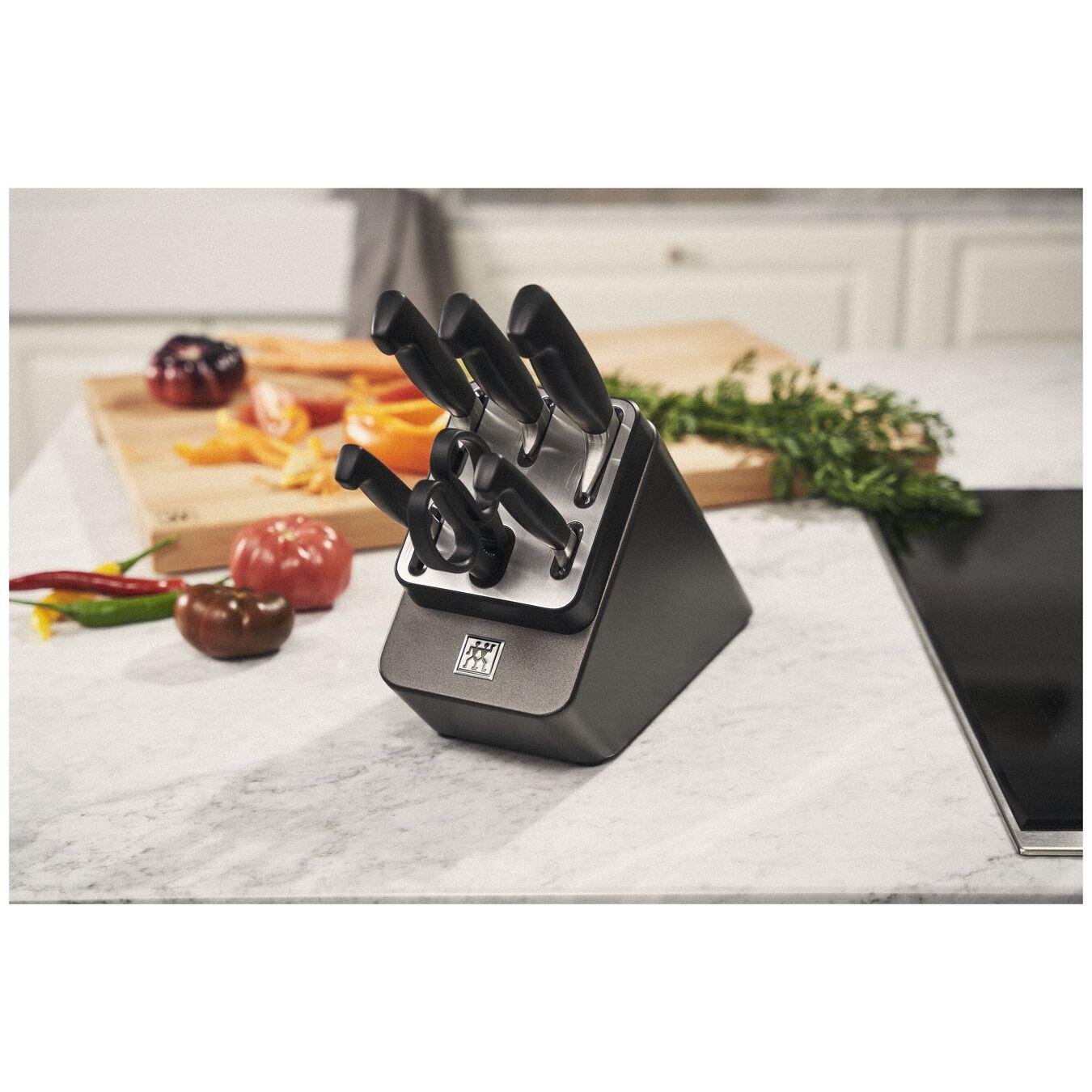 ZWILLING FOUR STAR 7-Parça Dişbudak Ağacı Blok Bıçak Seti Kendinden Bilemeli - 351487000