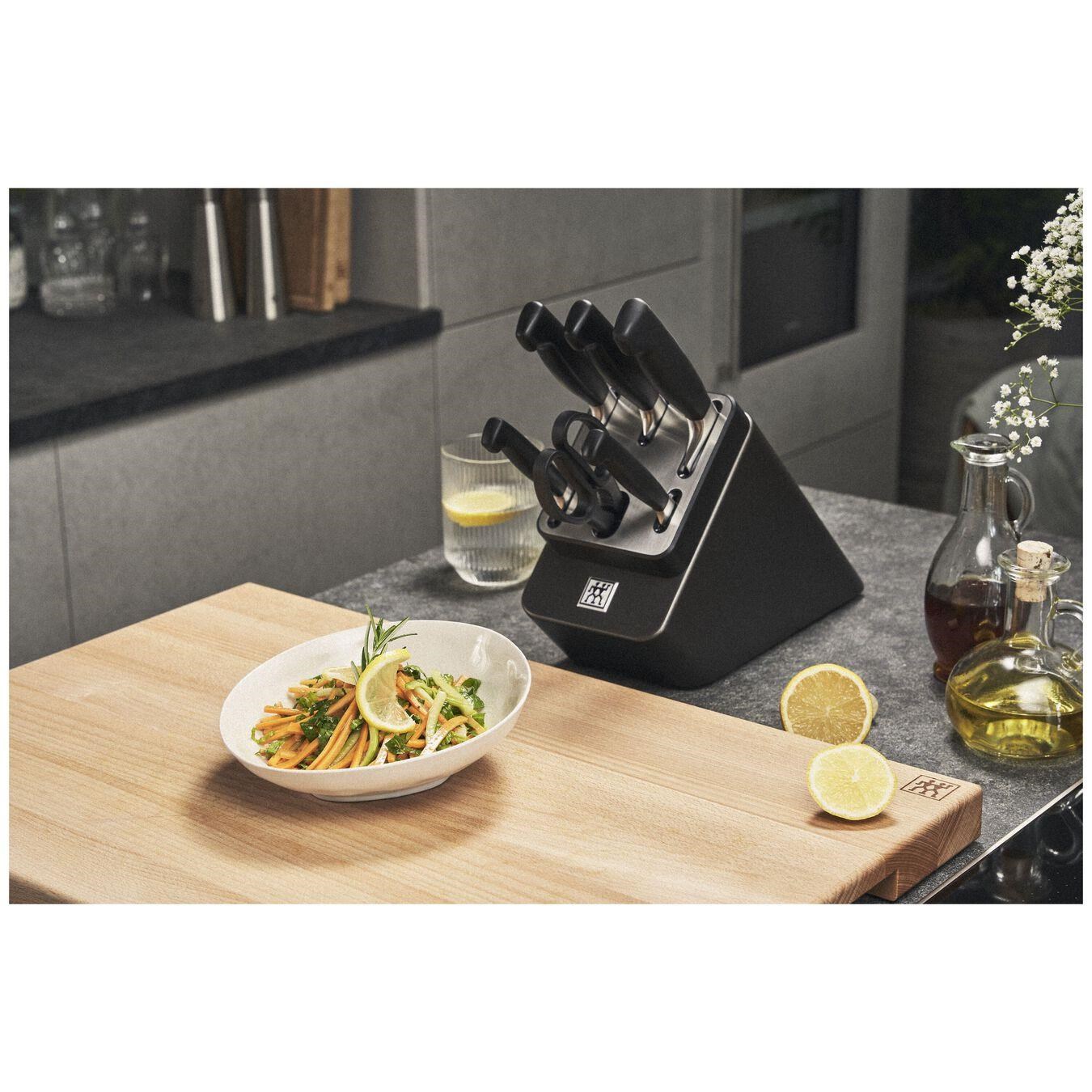 ZWILLING FOUR STAR 7-Parça Dişbudak Ağacı Blok Bıçak Seti Kendinden Bilemeli - 351487000