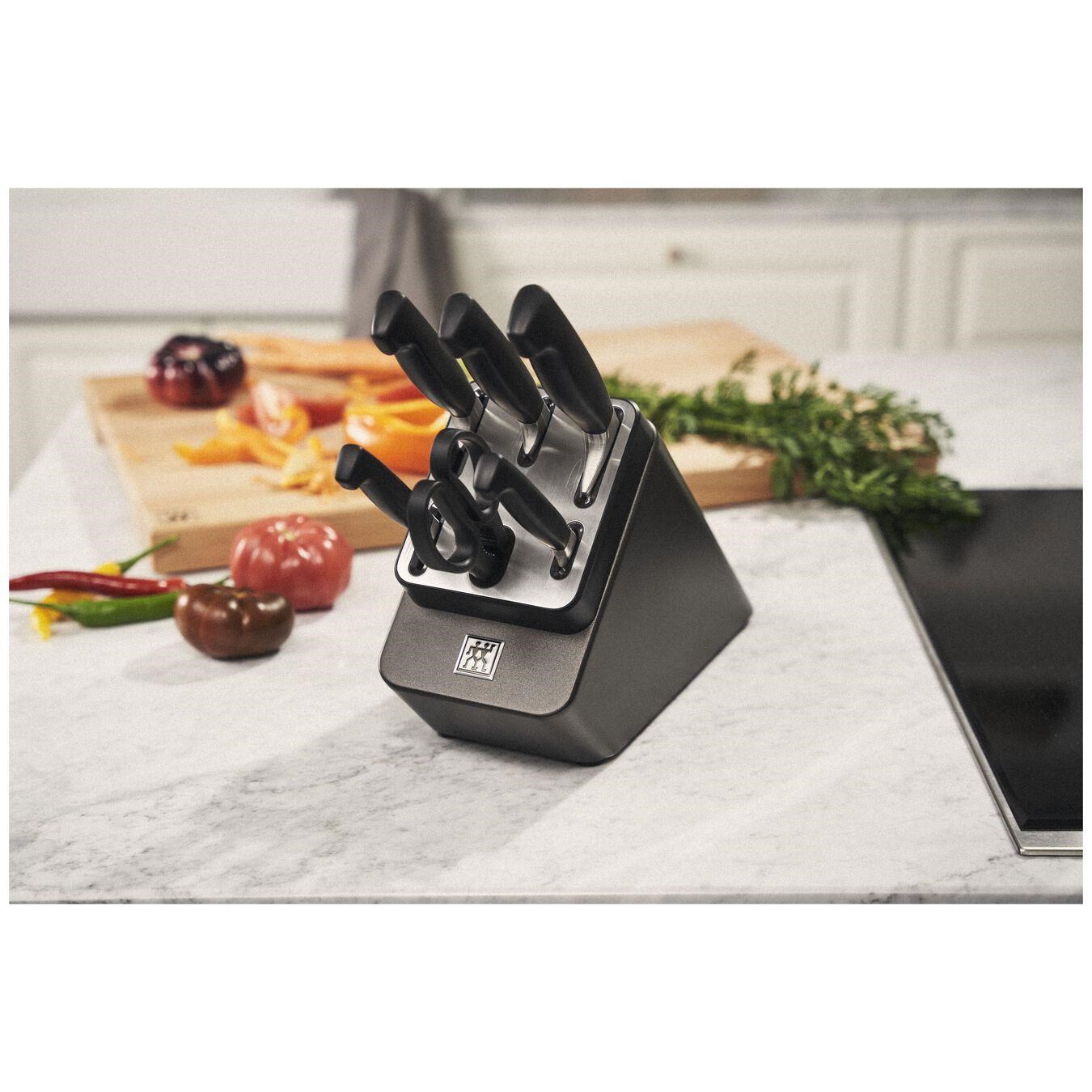 ZWILLING FOUR STAR 7-Parça Dişbudak Ağacı Blok Bıçak Seti Kendinden Bilemeli - 351487000