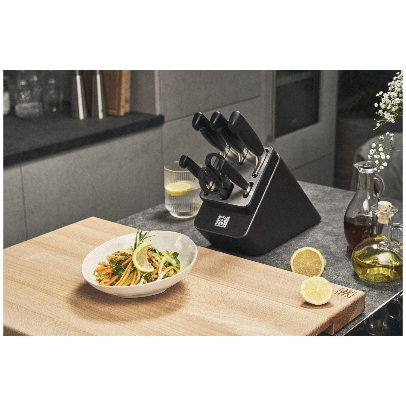 ZWILLING FOUR STAR 7-Parça Dişbudak Ağacı Blok Bıçak Seti Kendinden Bilemeli - 351487000