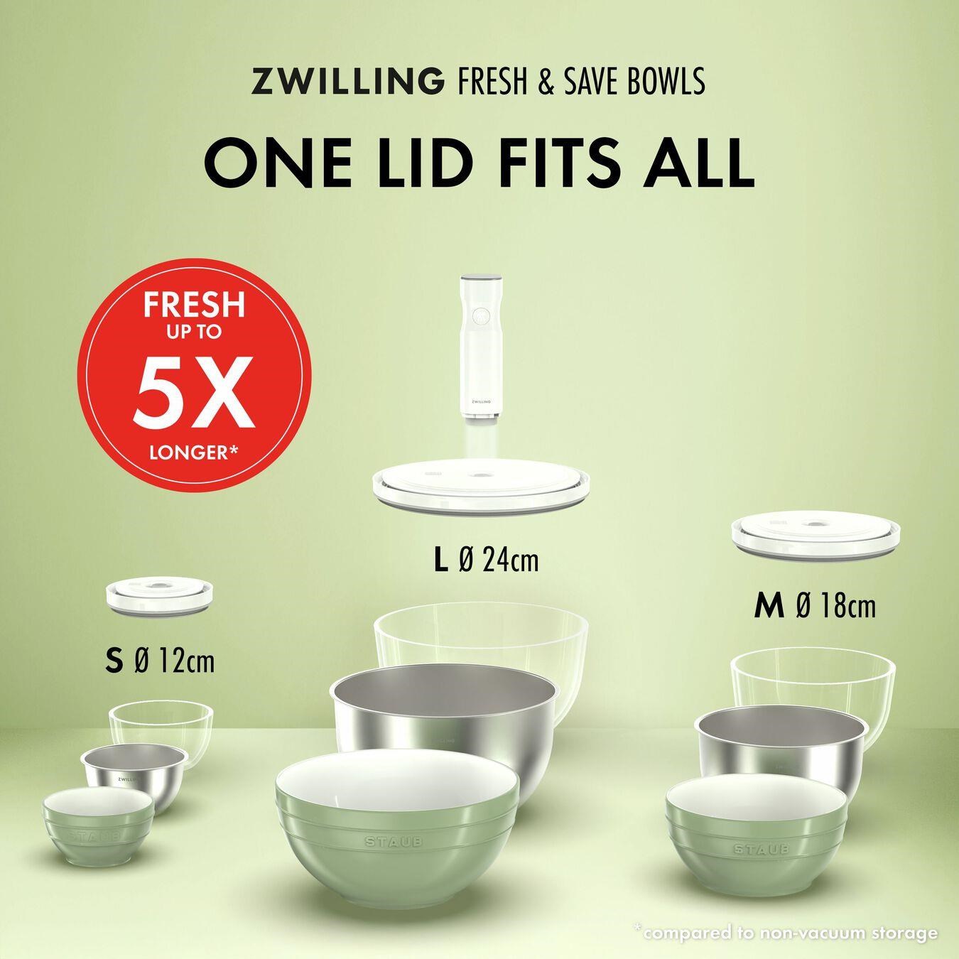 ZWILLING Fresh & Save BOWLS Vakumlu Başlangıç Seti Cam M/L 9-Parça - 1031014