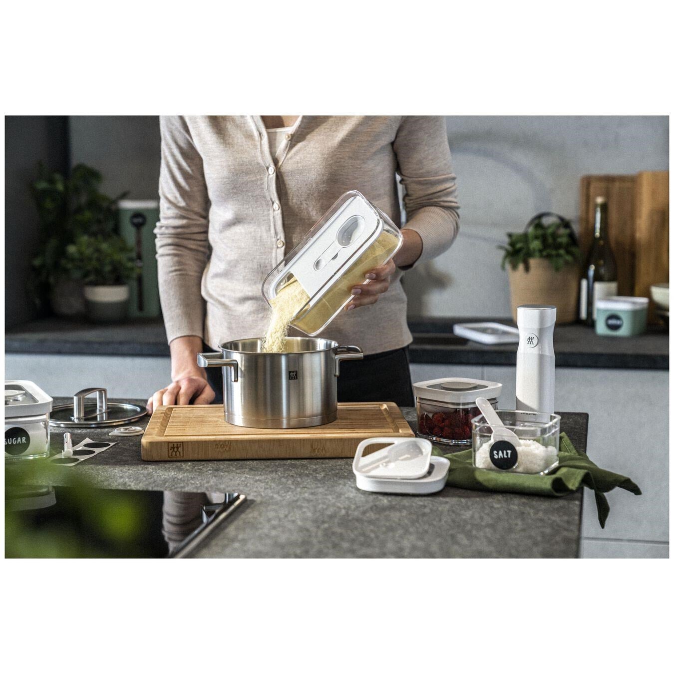 Zwilling Fresh & Save Cube Set M/5 Parça Şeffaf-Beyaz