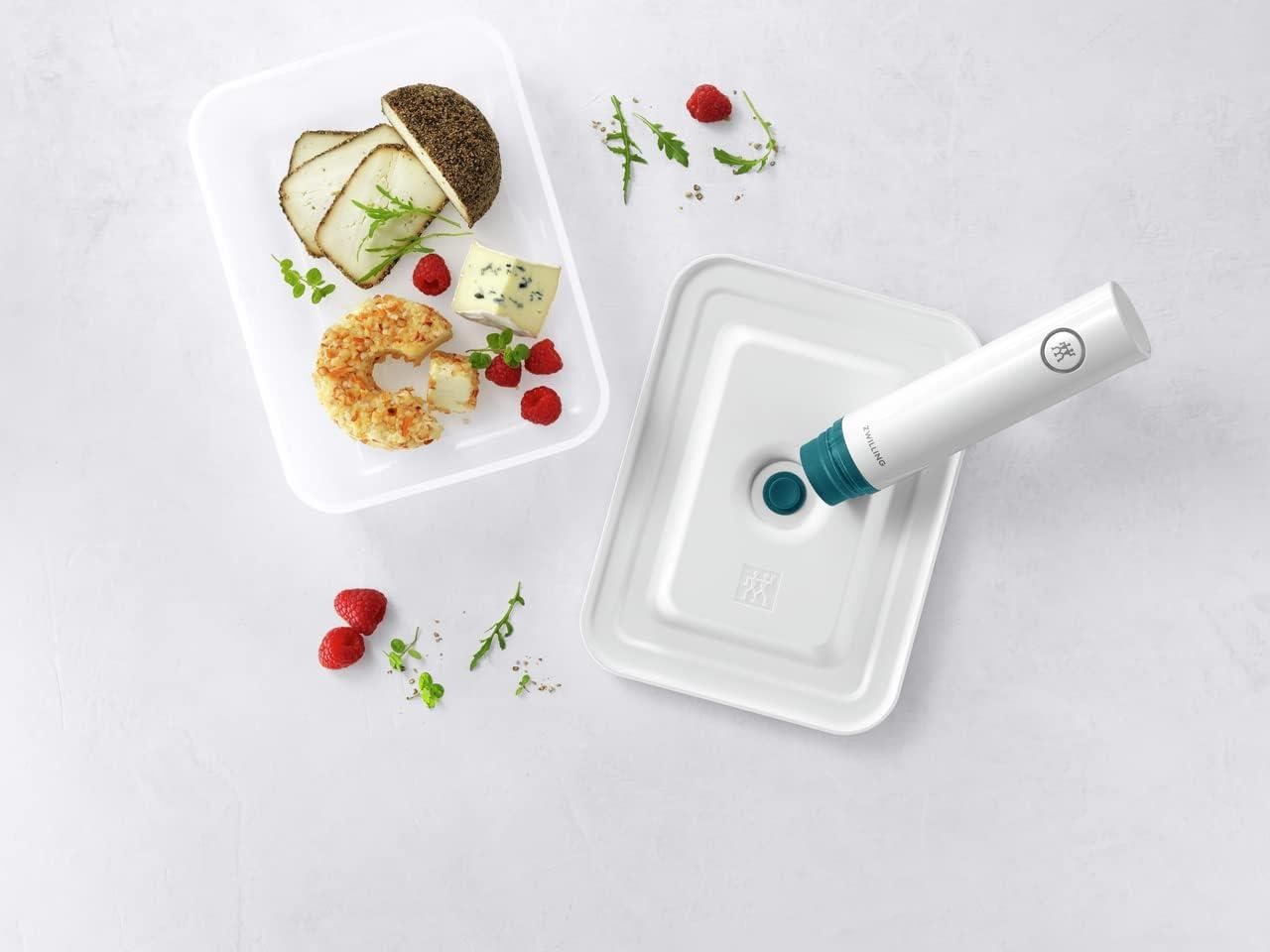 Zwilling Fresh & Save Vakumlu Yemek Taşıma Kabı Seti L Düz 6-Parça Plastik Yarı Şeffaf-Akdeniz Mavisi - 1025987