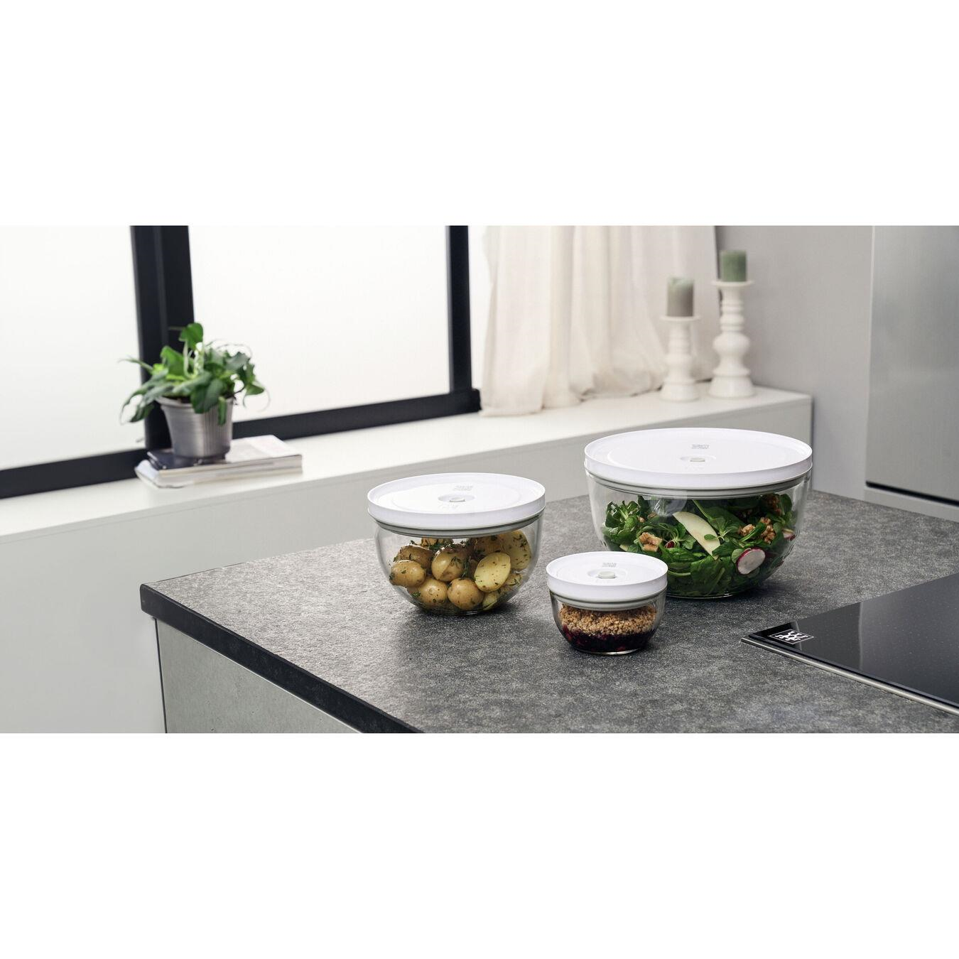 ZWILLING Fresh&Save BOWLS Vacuum Bowl Set S/M/L 6-parça Cam Şeffaf-Beyaz - 1031016